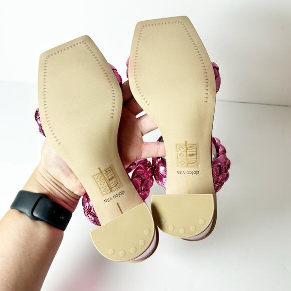 DOLCE VITA PAILEY RHINESTONE MAGENTA PINK SHINY WOMEN HEELS SIZE 8 NEW WITH BOX - Picture 2 of 6